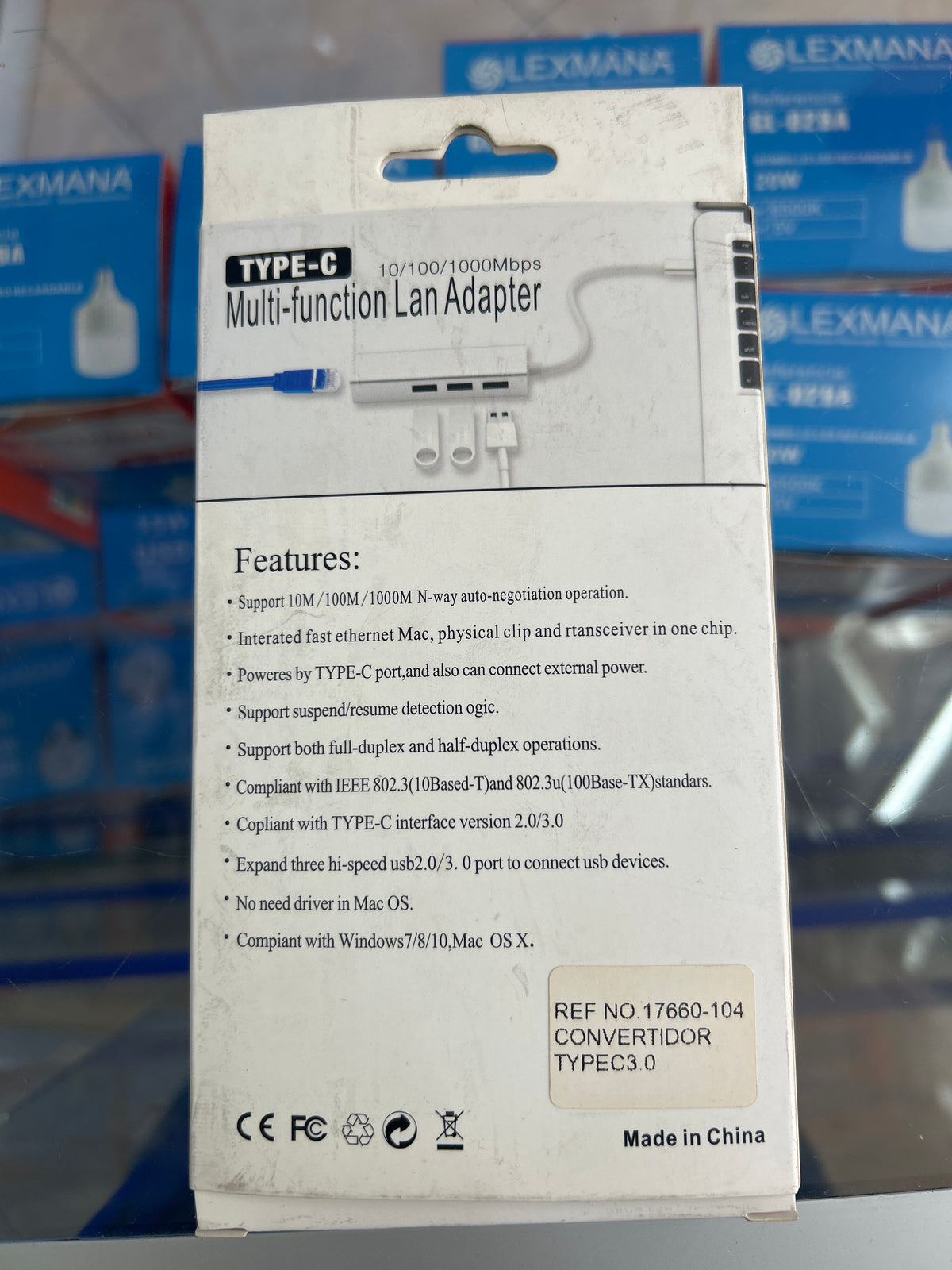 Convertidor Tipo C a USB - RJ45