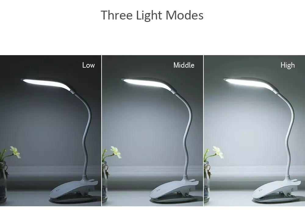 Lámpara Flexible de Pinza Recargable 4W