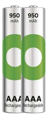 Pilas AAA x2 Recargables GP 950mAh