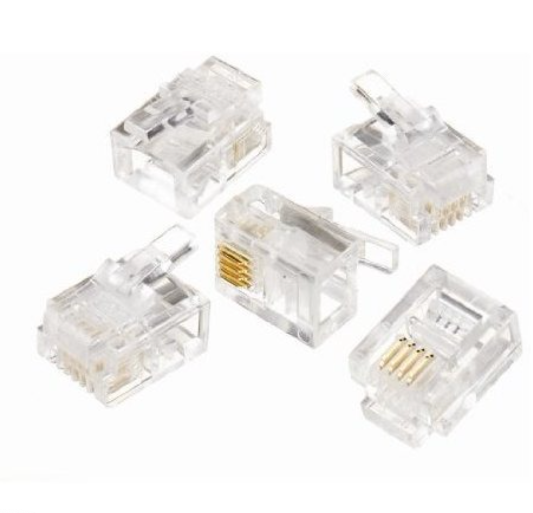 PLUG RJ11 4 HILOS