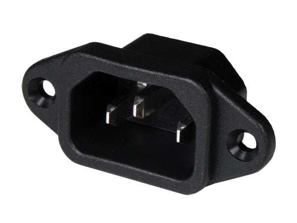 Conector IEC chasis 3 pines macho