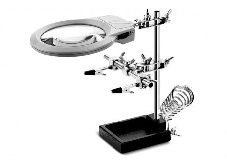 Tercera mano con base de cautín