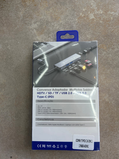 Convertidor Tipo C - HDMI - USB - SD/ FT
