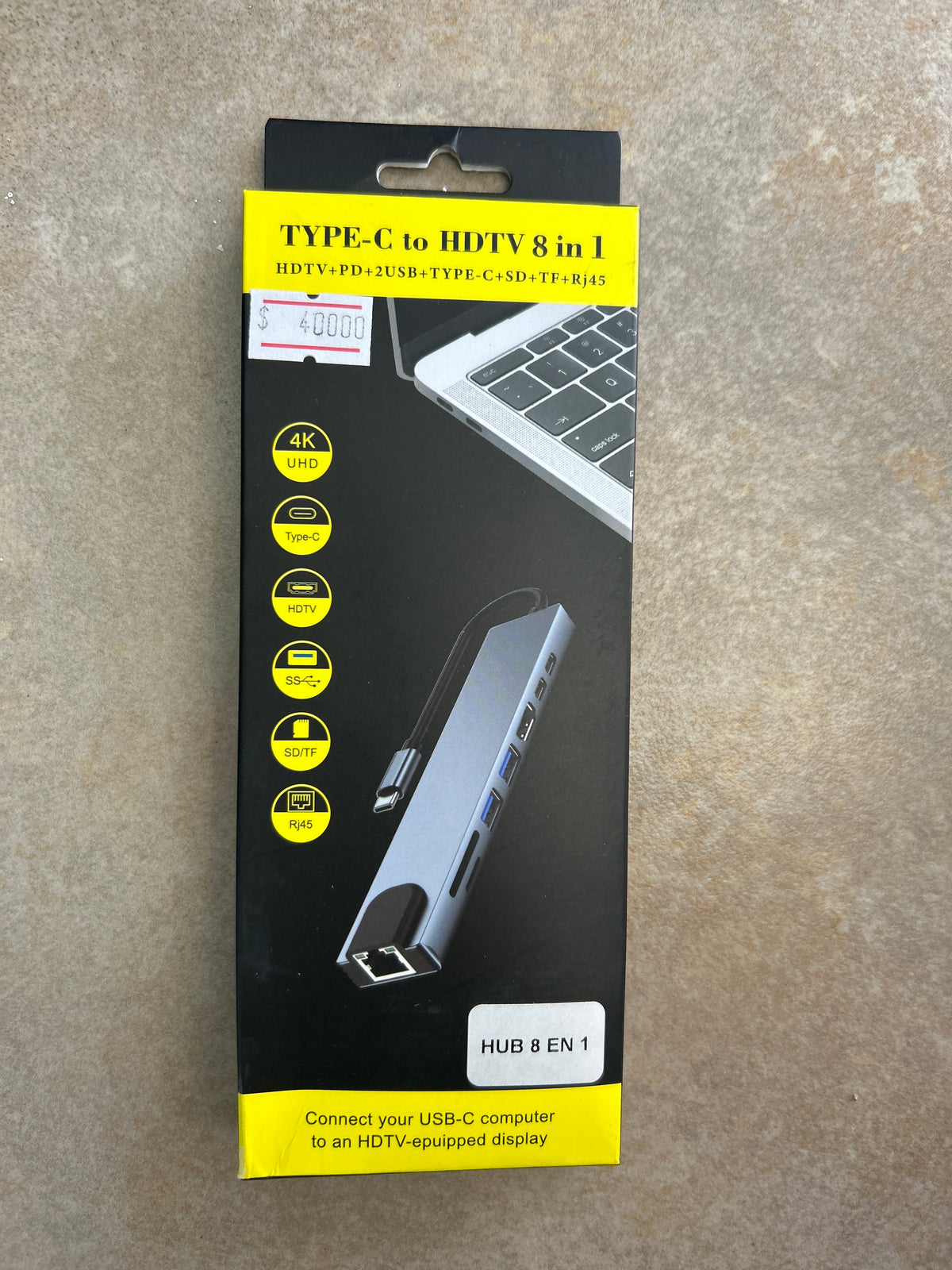 Convertidor Tipo C - HDMI - USB - Micro SD - RJ45