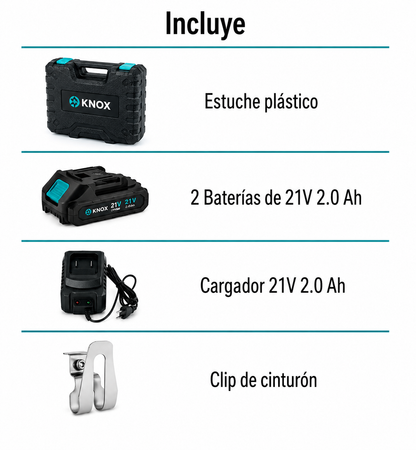 Taladro Percutor Inalámbrico 1/2" 21V