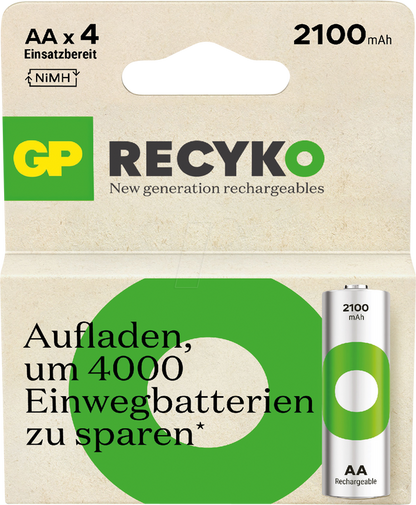 Pilas AA x2 Recargables GP 2100mAh