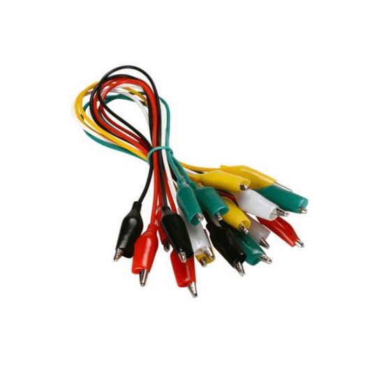 KIT Set Juego de 10 Cables Caiman a Caiman de Colores